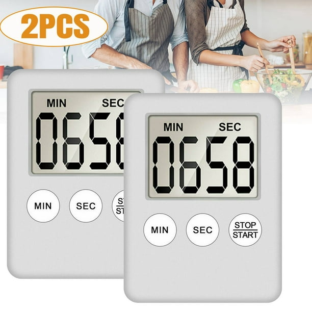 Large LCD Digital Kitchen Cooking Timer Count Down Up Clock Loud Magnetic Alarm 